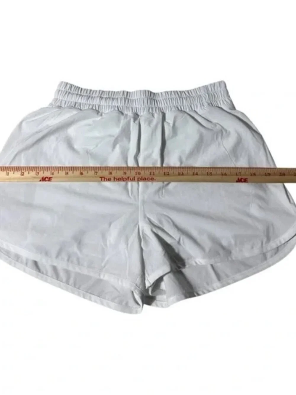Beyond Yoga Stretch Woven In Stride Lined Shorts 3 Inch Inseam White - Picture 7 of 9
